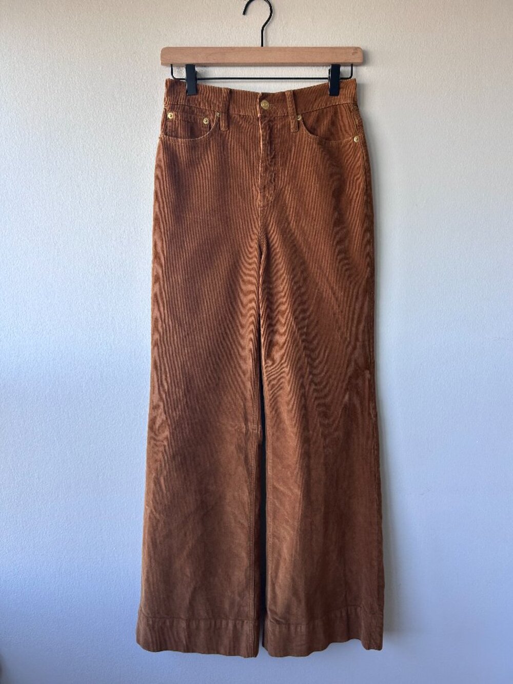 J.Crew Re-Imagined High Rise ’90s Wide Leg Corduroy Pants Brown 25